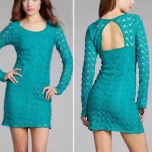 FREE PEOPLE Wild Thing Dress - Emerald Green, XS